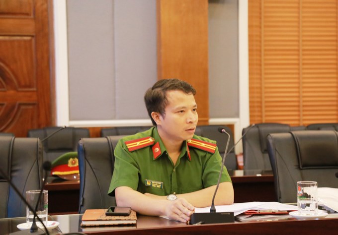 Thiếu tá, TS. Ngô Văn Vinh - Phó Trưởng khoa Cảnh sát điều tra, Chủ nhiệm CLB điều hành buổi sinh hoạt lần thứ I