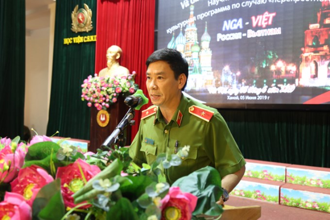 Thiếu tướng, GS.TS Trần Minh Hưởng, Giám đốc Học viện CSND tổng kết buổi tọa đàm