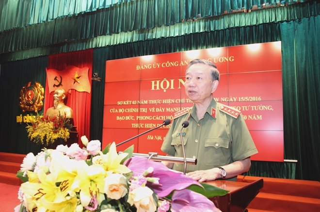 Bộ trưởng Tô Lâm phát biểu chỉ đạo tại hội nghị