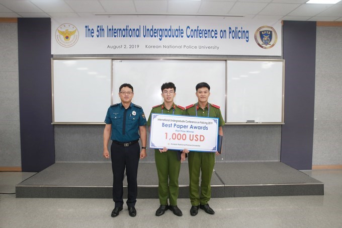 Học viên Học viện CSND đạt giải Nhất Cuộc thi Nghiên cứu khoa học tại Hàn Quốc