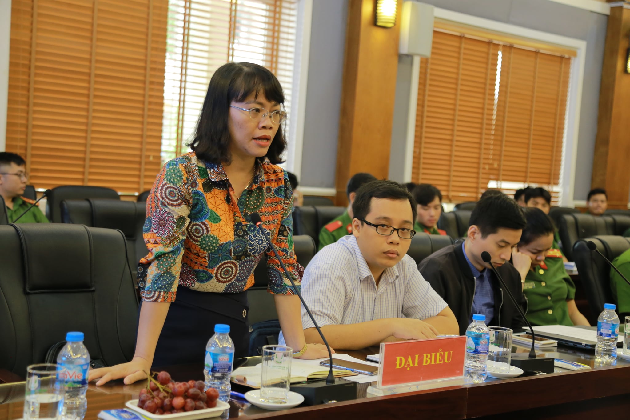 Đại diện CLB CÁn bộ khoa học trẻ của Học viện Chính trị Quốc gia Hồ Chí Minh phát biểu tại Toạ đàm