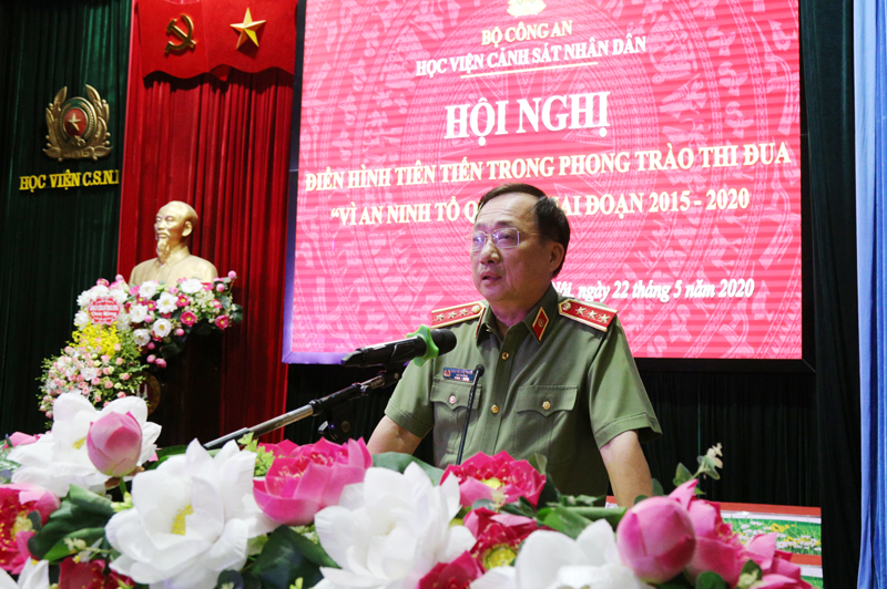 Thượng tướng, PGS.TS Nguyễn Văn Thành, Thứ trưởng Bộ Công an phát biểu chỉ đạo tại Hội nghị
