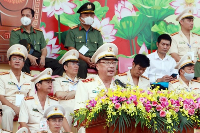 Thứ trưởng Nguyễn Văn Thành phát biểu khai mạc Đại hội khoẻ “Vì an ninh Tổ quốc” lần thứ VIII