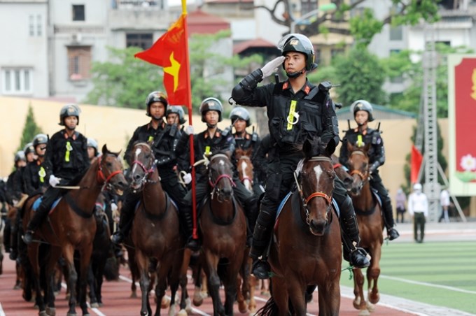 Đoàn kỵ binh thu hút, nổi bật tại Đại hội