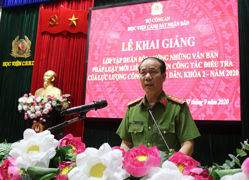 Đại tá, TS Trần Quang Huyên, Phó Giám đốc Học viện tin tưởng vào sự thành công của khóa học