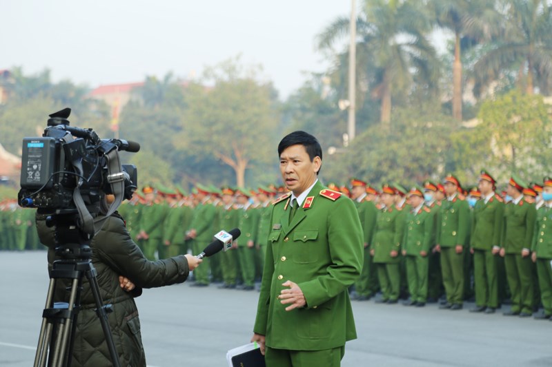 Thiếu tướng, GS.TS Trần Minh Hưởng, Giám đốc Học viện phát biểu tại chương trình
