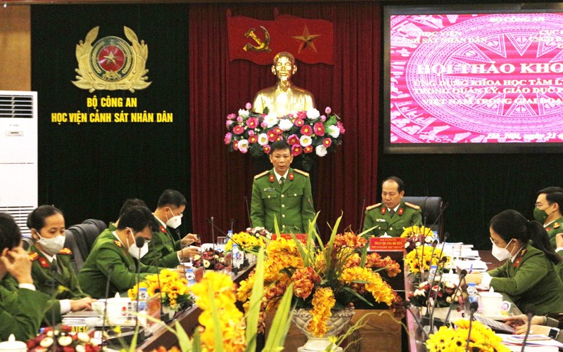 Đồng chí Đại tá Nguyễn Ngọc Tuyến, Phó Cục trưởng Cục C10 đồng chủ trì Hội thảo
