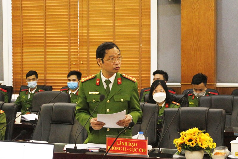 Thượng tá Hoàng Huy Thanh, Phó Trưởng Phòng 11, Cục C10 tham luận về tác động tâm lý trong quản lý, giáo dục phạm nhân