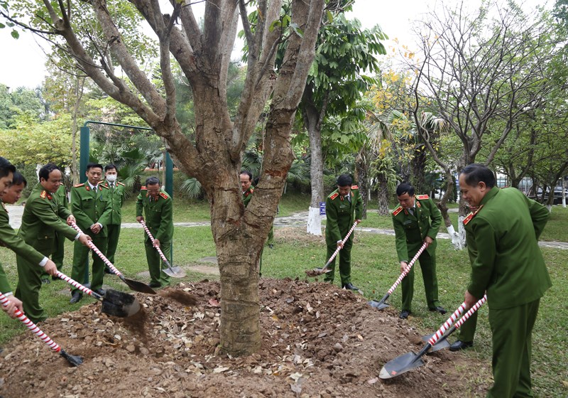 Ban Giám đốc Học viện và lãnh đạo các đơn vị chức năng thuộc Học viện hưởng ứng “Tết trồng cây”