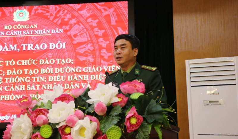 Đại tá PGS.TS Nguyễn Thái Sinh, Chính ủy Học viện Biên phòng gửi lời cảm ơn đến Đảng ủy, Ban Giám đốc Học viện CSND