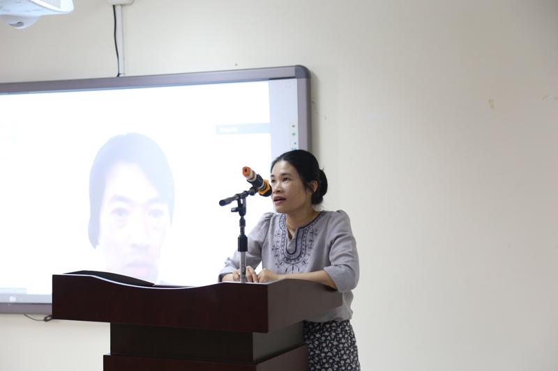 Bà Nguyễn Nguyệt Minh chia sẻ một số thông tin về khóa tập huấn