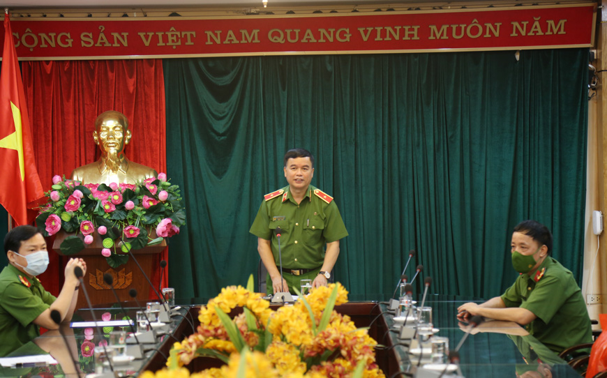 Thiếu tướng, GS.TS Nguyễn Đắc Hoan, Phó Giám đốc Học viện phát biểu tại chương trình