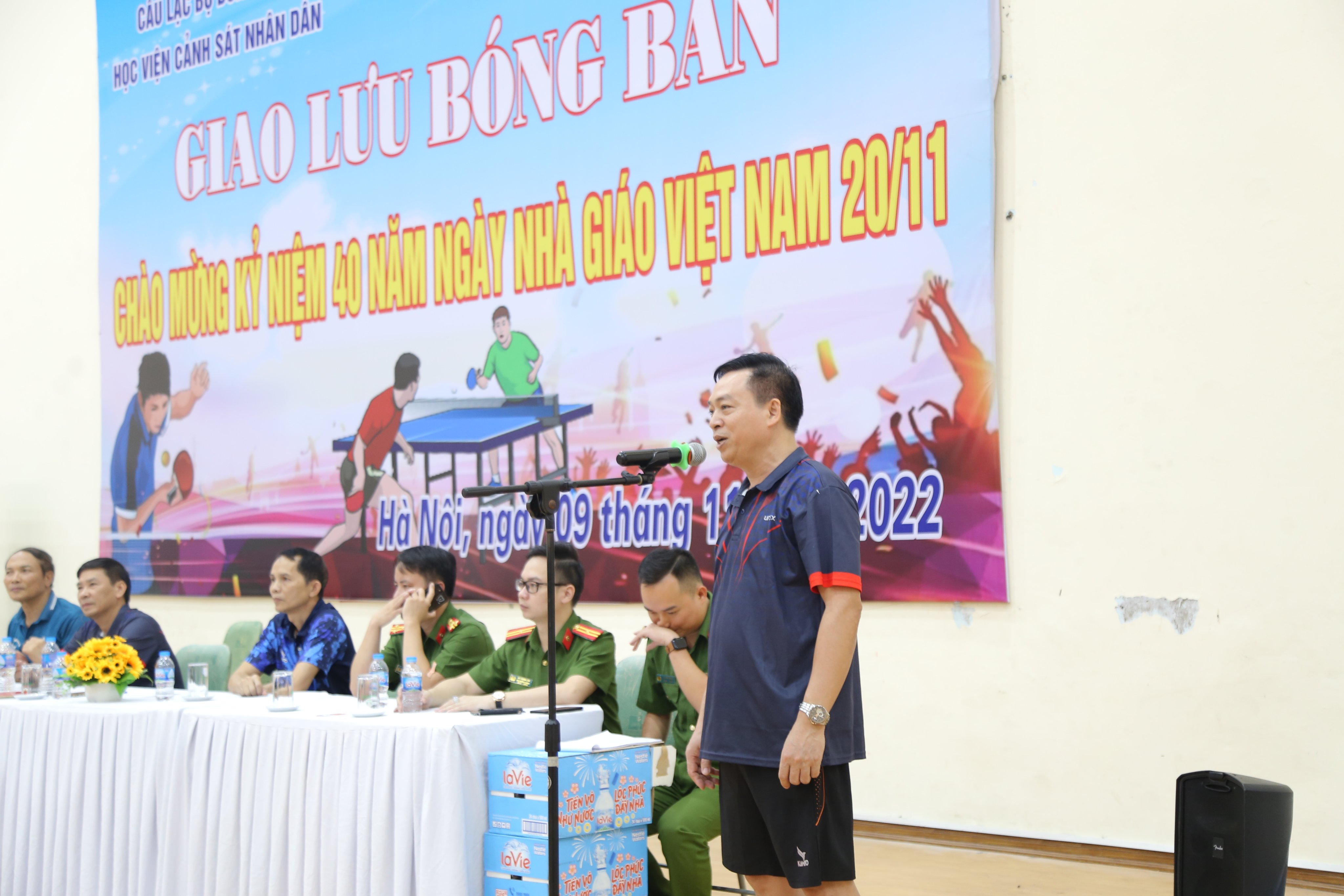 Đại tá Nguyễn Đăng Sáu - Phó Giám đốc Học viện CSND phát biểu khai mạc chương trình