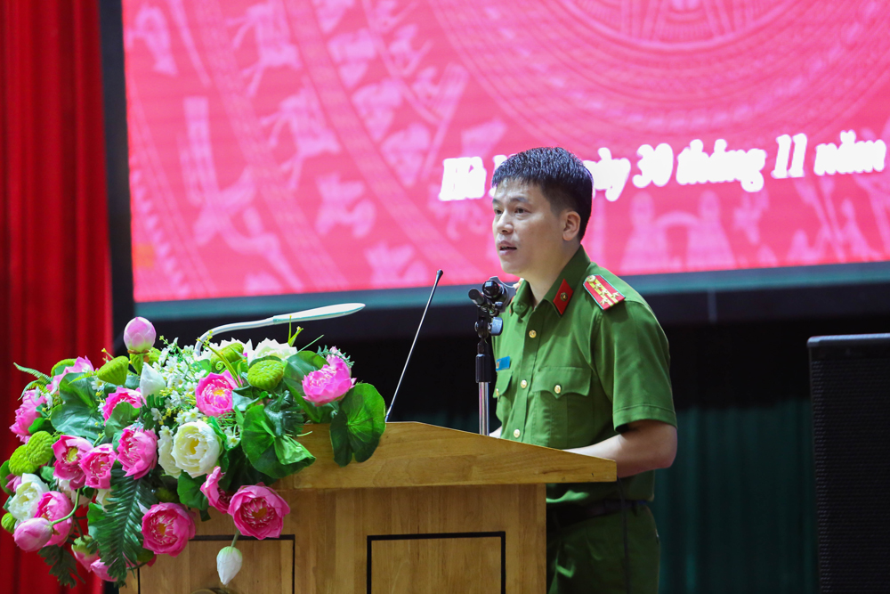 Đại tá, PGS. TS Trần Hồng Quang - Phó Giám đốc Học viện CSND phát biểu kết luận Hội thảo