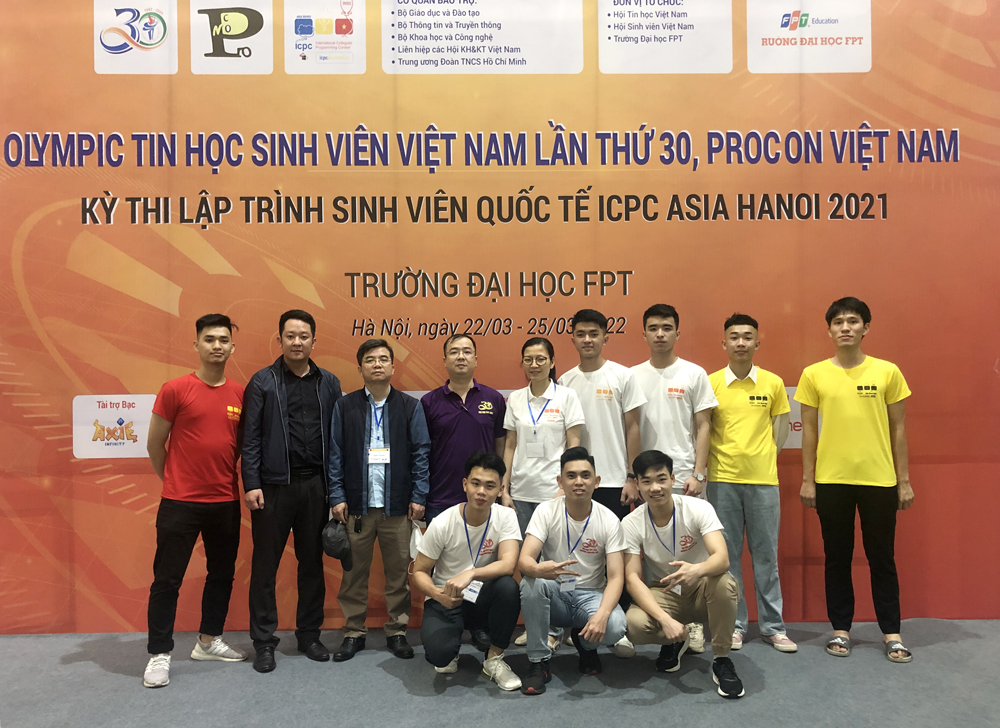 Đoàn Học viện CSND dự thi Olympic Tin học sinh viên lần thứ 30 và Lập trình sinh viên quốc tế ICPC Asia Hanoi