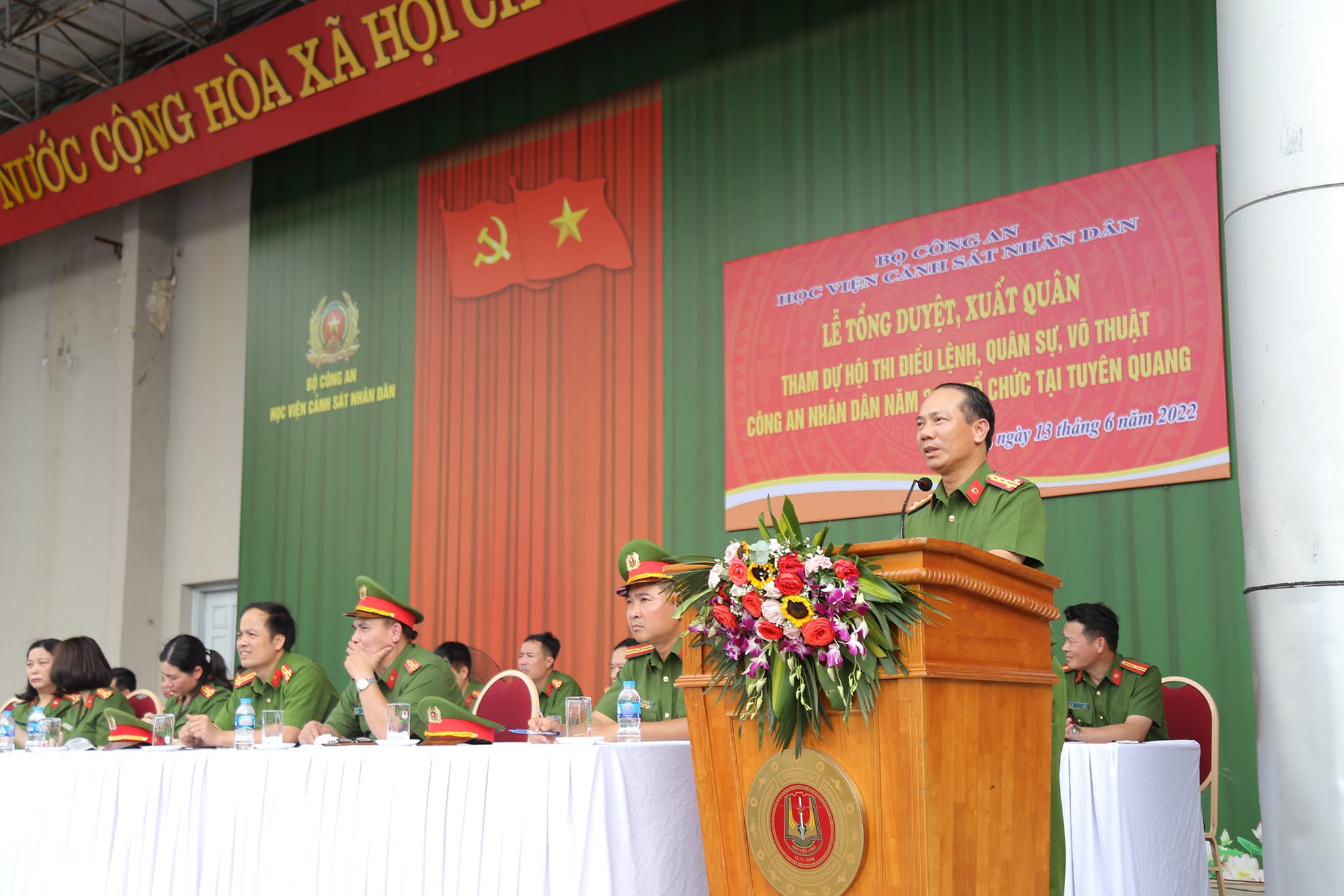 Đại tá Trần Quang Huyên – Phó Giám đốc Học viện CSND phát biểu tại Chương trình