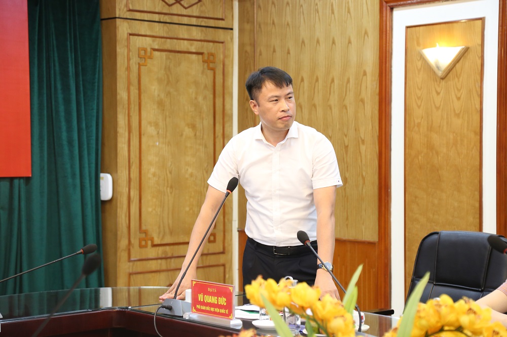 Đại tá Vũ Quang Đức, Phó Giám đốc Học viện Quốc tế  hy vọng sẽ tiếp tục nhận được sự phối hợp, hỗ trợ của Học viện CSND trong xây dựng nhà trường thông minh
