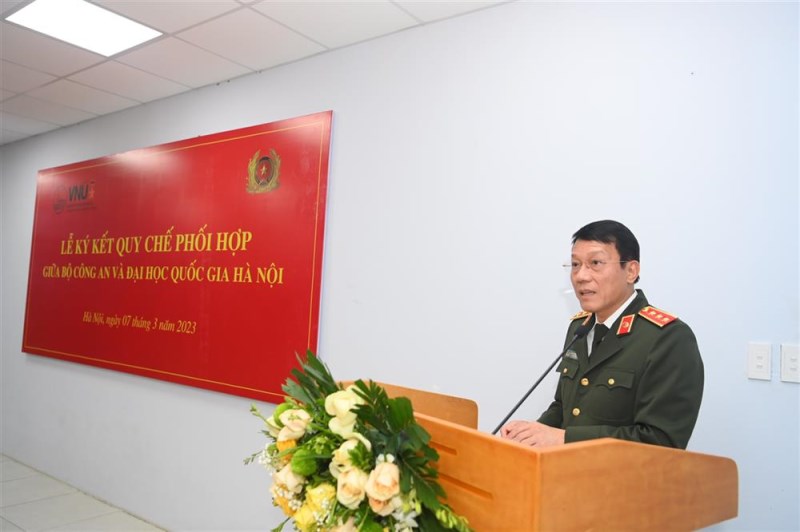 Thứ trưởng Lương Tam Quang phát biểu tại Lễ ký kết Quy chế phối hợp.