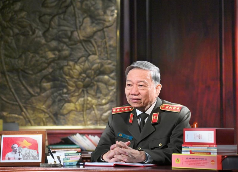 Đại tướng, GS.TS Tô Lâm, Ủy viên Bộ Chính trị, Bí thư Đảng ủy Công an Trung ương, Bộ trưởng Bộ Công an.