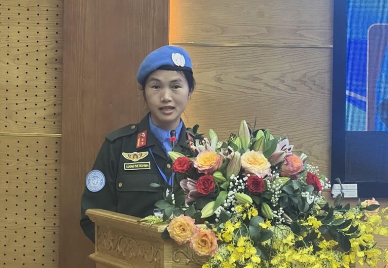 Trung tá Lương Thị Trà Vinh.